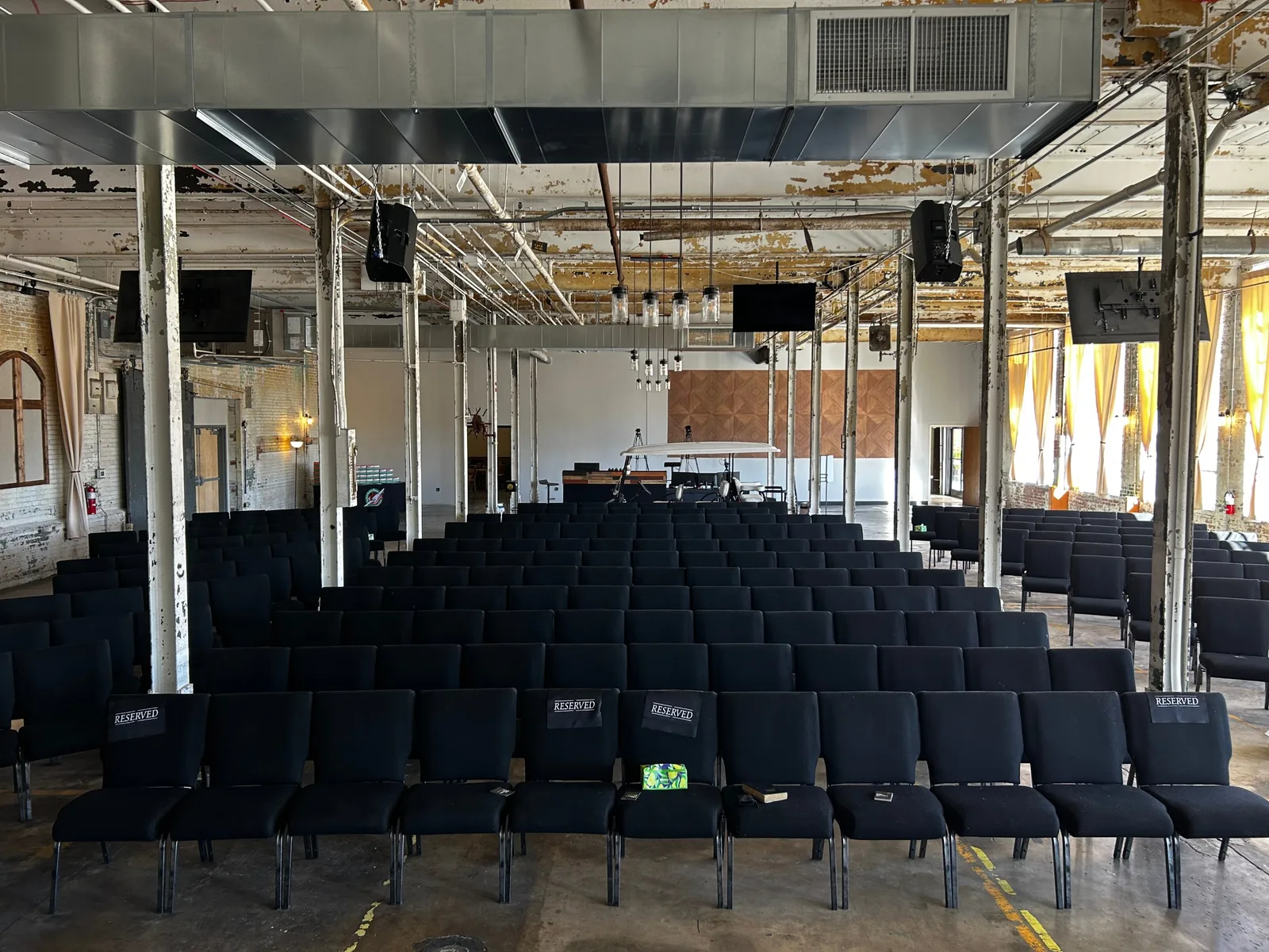 The Loom set theater-style for a conference