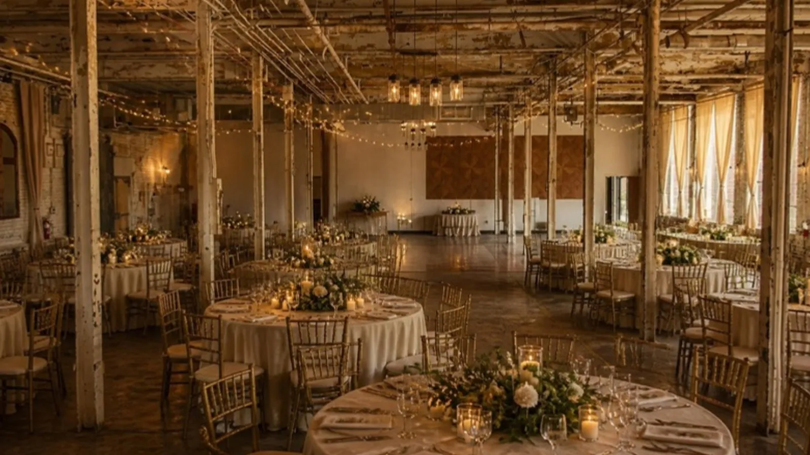 The Loom set for a wedding reception